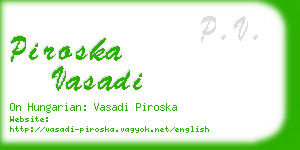 piroska vasadi business card
